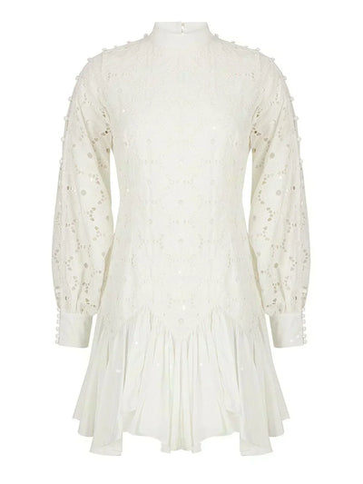 Sleeve Detailed Embroidered Dress