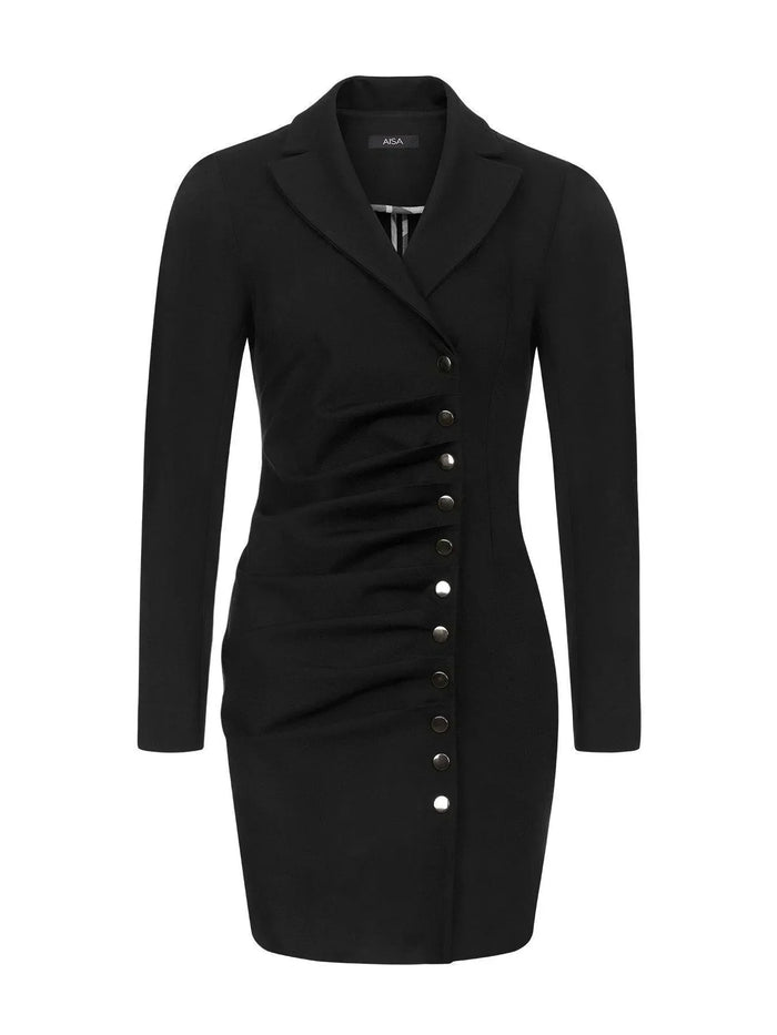 Pleated Detailed Dress Black