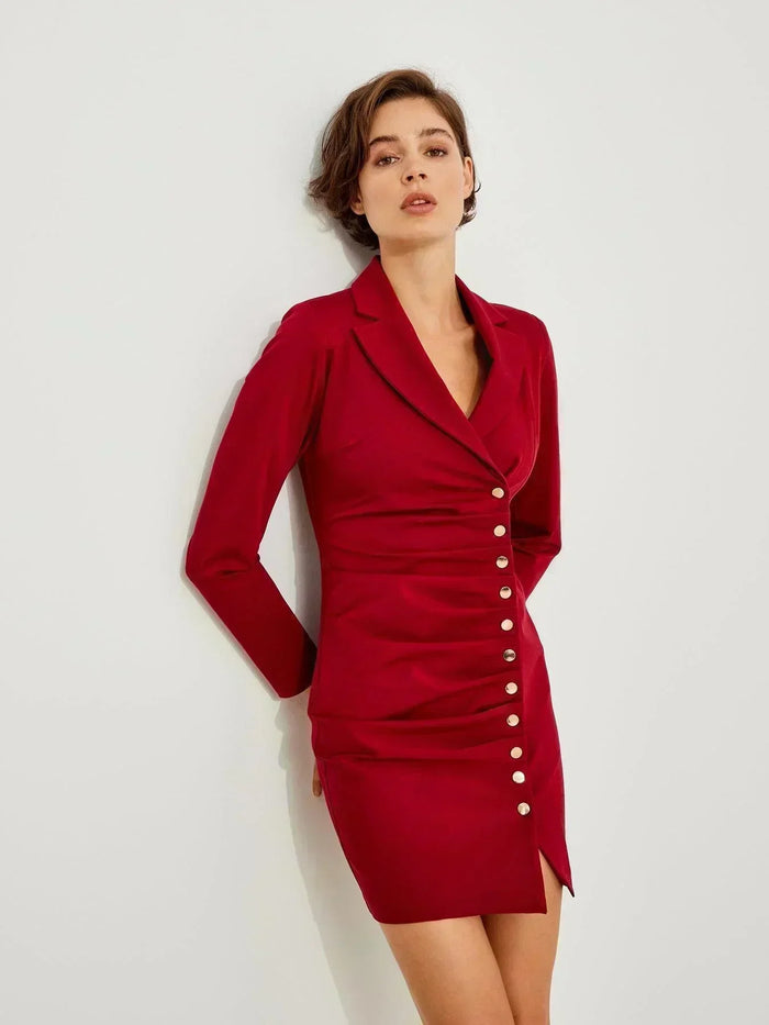 Pleated Detailed Dress Black