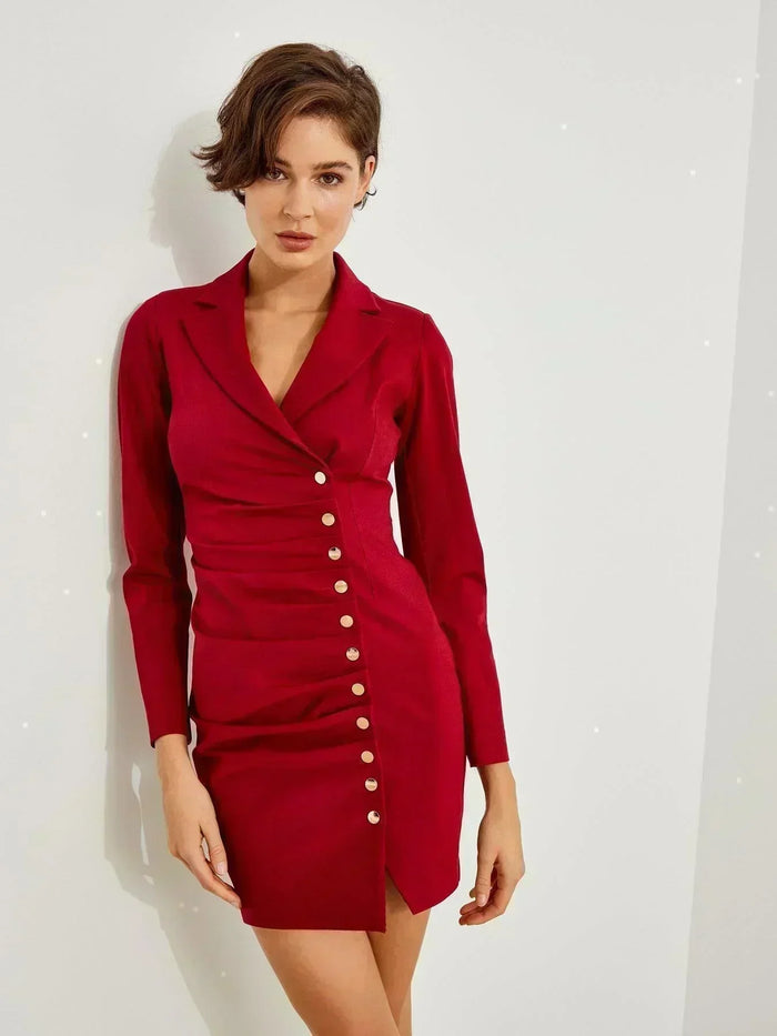 Pleated Detailed Dress Black