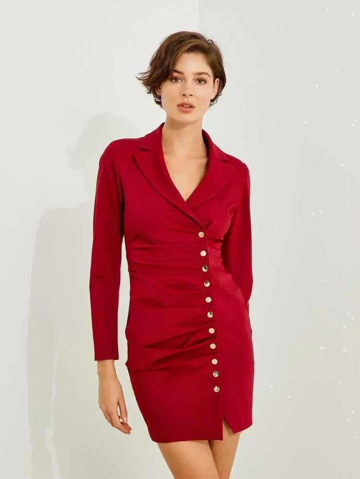 Pleated Detailed Dress Black