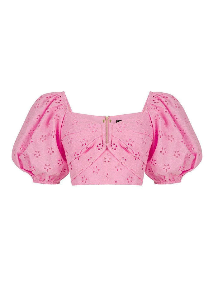 Pink Bustier with Buckle Detail